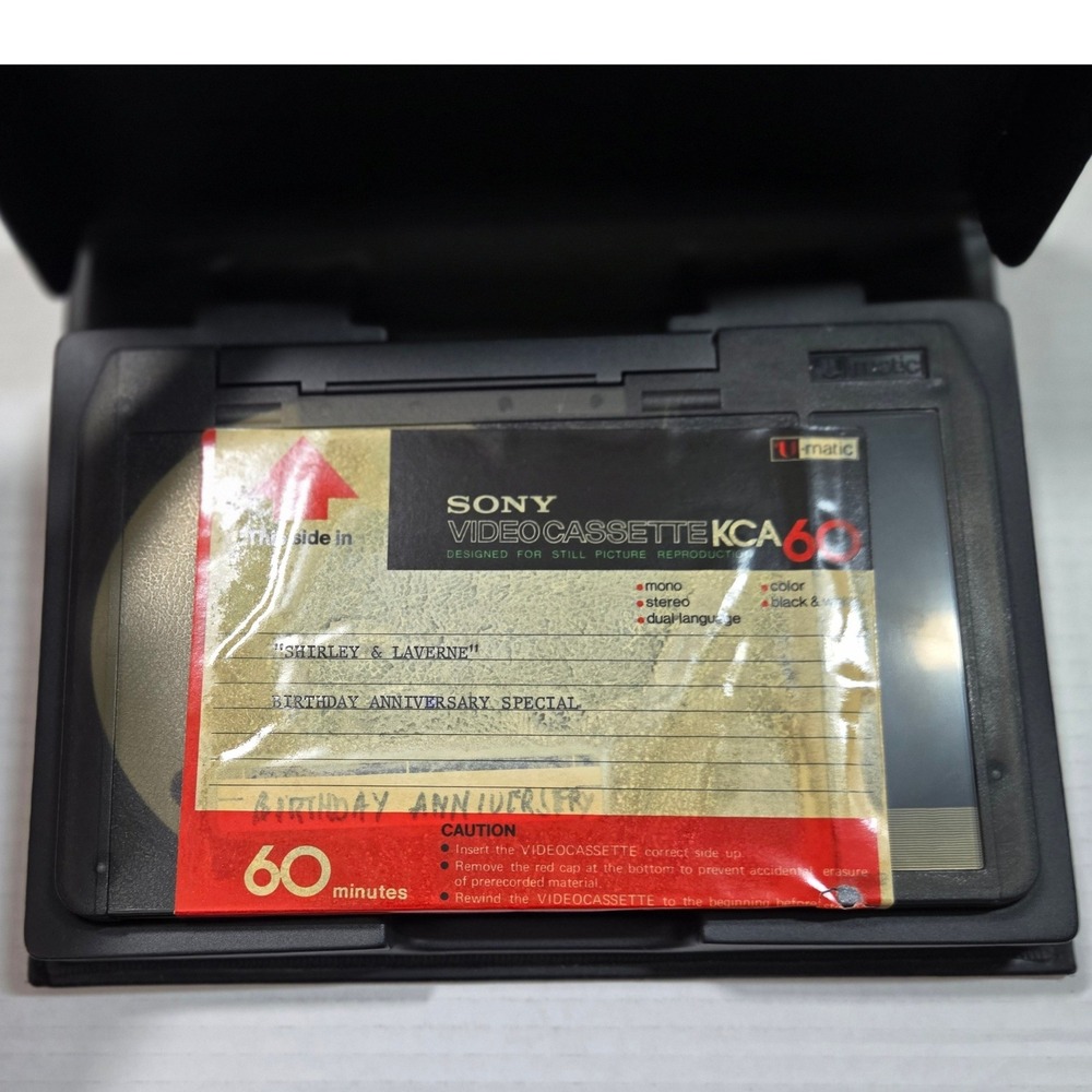 Vintage Sony 3/4 U-matic Tape Laverne Shirley Birthday Special TV Master